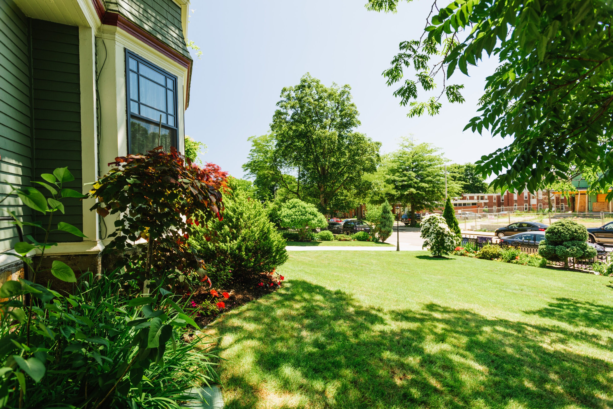 A lush green Lawn with seasonal colors
